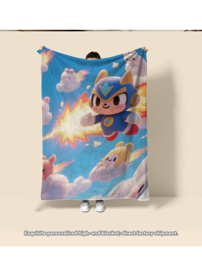 general Baby and children's cartoon flannel thin blanket (warm and comfortable, suitable for sleep, game use) 70cm*100cm - Image 1
