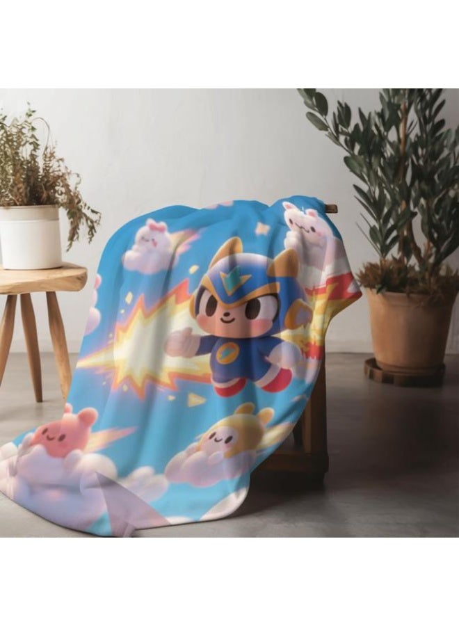 general Baby and children's cartoon flannel thin blanket (warm and comfortable, suitable for sleep, game use) 70cm*100cm - Image 2