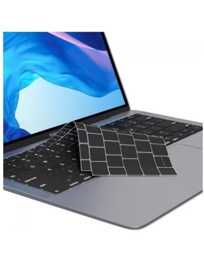 غطاء لوحة مفاتيح سيليكون إنجليزي عربي لجهاز ماك بوك برو ١٣ بوصة ١٥ بوصة Touch Bar - تصميم الاتحاد الأوروبي لجهاز A1706 A1707 - Image 4