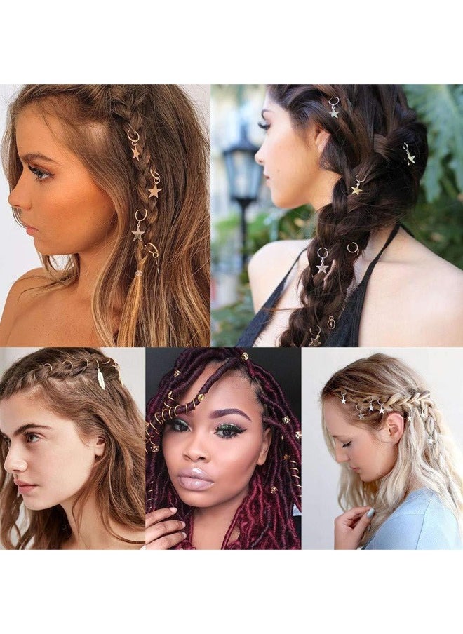 Generic - 140-Piece Decoration Hair Rings Clip Set Gold/Silver/White - Image 1