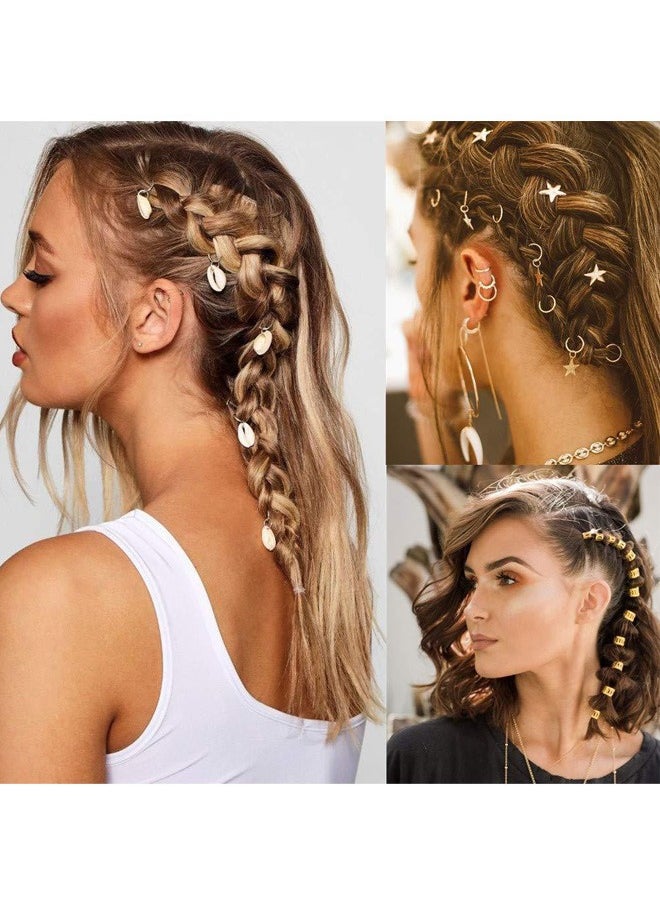 Generic - 140-Piece Decoration Hair Rings Clip Set Gold/Silver/White - Image 1
