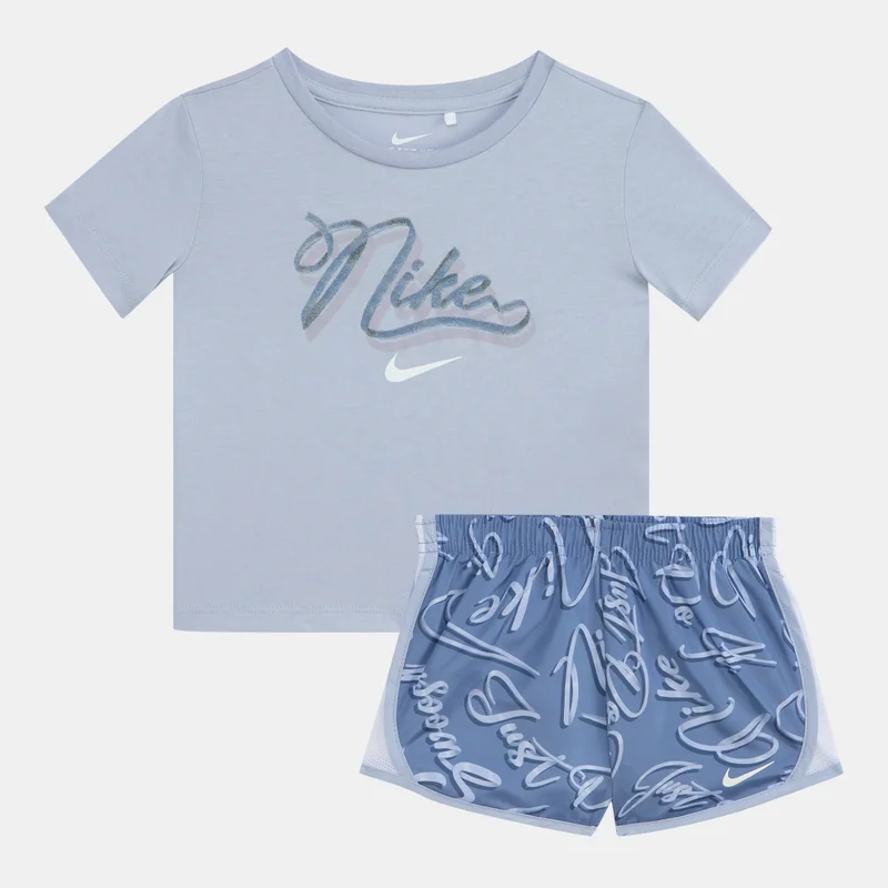 Nike Kids' Essentials Allover Print Tempo T-Shirt and Shorts Set