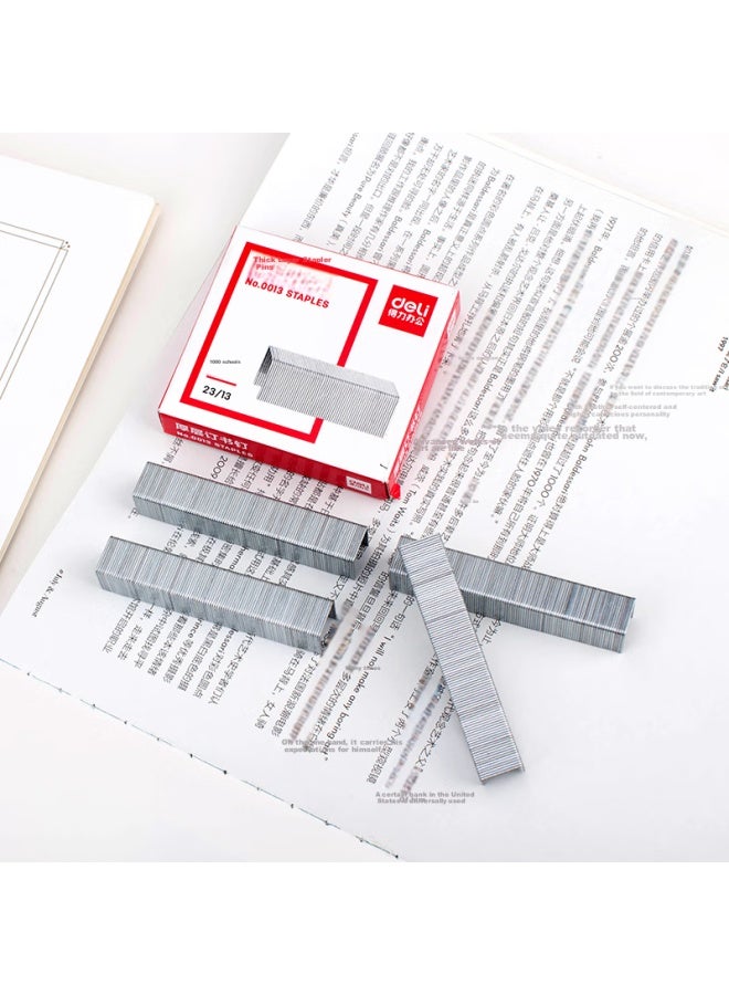 Deli Heavy-duty Staples, Easy-penetrating Staples, 1000 Pieces/box, 5 Boxes, Can Staple 100 Pages, Office Supplies, P00013 - Image 2