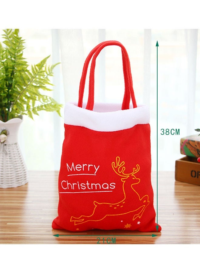 NIBEMINENT Deer Printed Handbag Red/White - Image 3