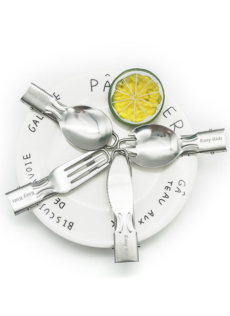 Eazy Kids Compact And Folding Baby Fork With BPA Free For Suitable From Birth  - Image 2