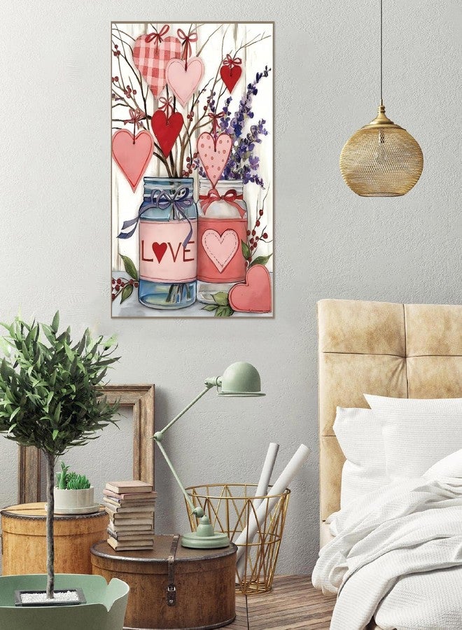 askkqtx Valentine's Day Paint by Numbers Kit for Adults, DIY Love Paint by Numbers for Beginner, Oil Painting by Number on Canvas for Home Decor Gifts 16x20 Inch - Image 4