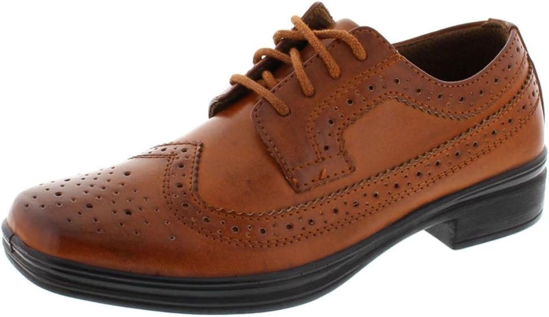 Deer Stags Boys' Ace Dress Comfort Wingtip Oxford/Luggage / 2 Little Kid/Medium - Image 4