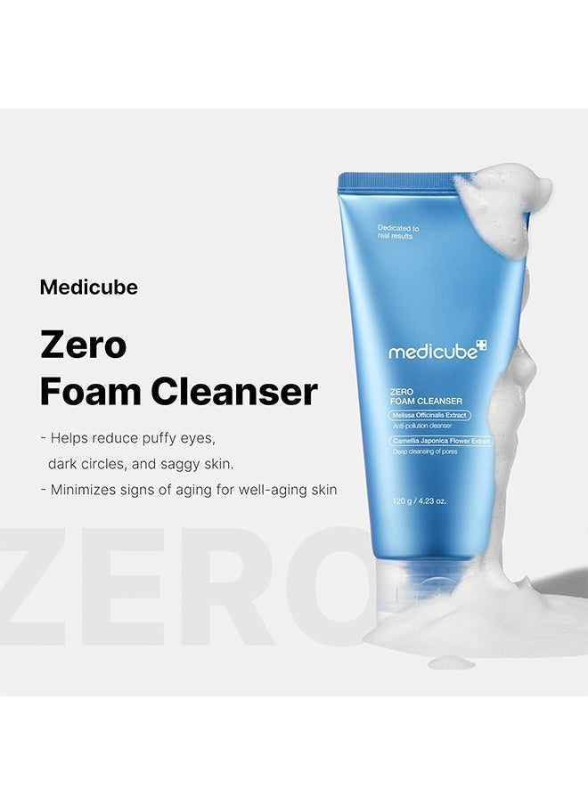 Medicube - Zero Foam Cleanser, with Melissa Officinalis Extract, Ebum Control, Moisture Balance and Pore Minimization, Anti-Pollution Cleanser for Sensitive Skin, 120g - Image 1