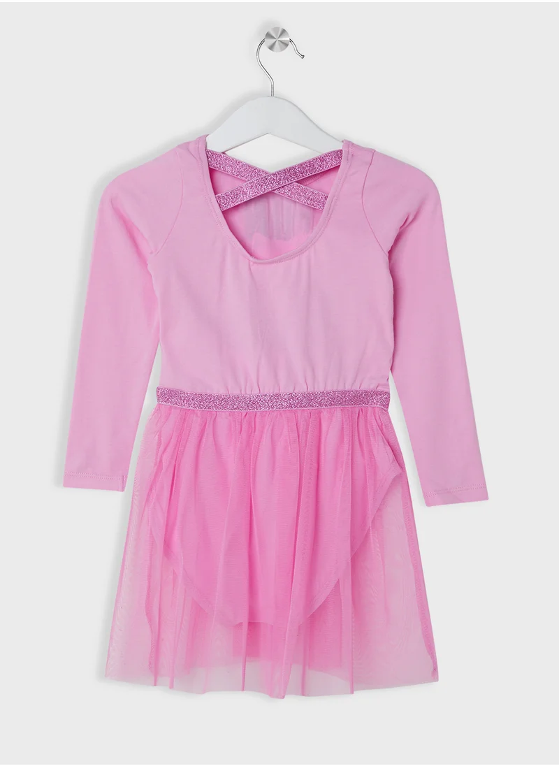 نيم ات Kids Graphic Ruffle Hem Dress