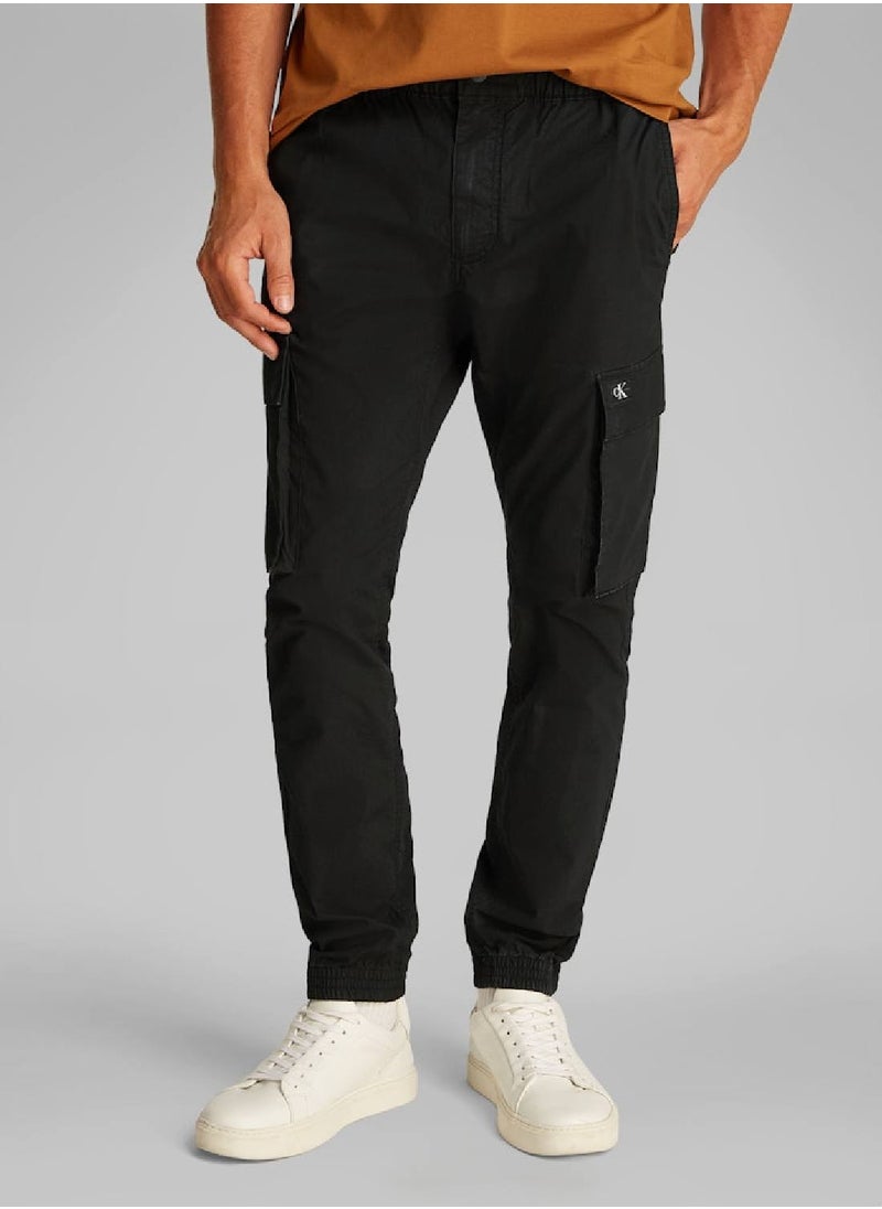 Calvin Klein Jeans - Men's Skinny Ripstop Cargo Pants - Cotton, Black - Image 1