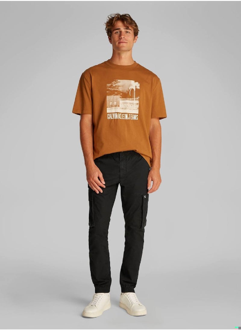 Calvin Klein Jeans - Men's Skinny Ripstop Cargo Pants - Cotton, Black - Image 1