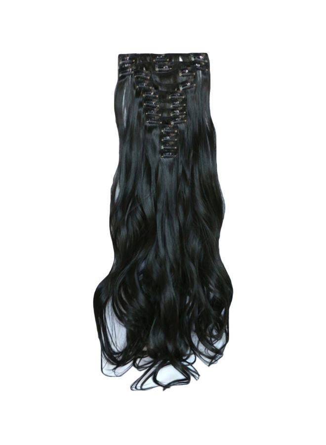 NIBEMINENT Wavy Hair Extension Black