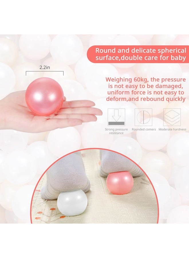 STARBOLO Ball Pit Balls Pack of 100 - Pearl 6 Colors BPA&Phthalate Free Non-Toxic Crush Proof Play Balls Soft Plastic Balls for 1-5Years Old Toddlers Baby Girl Kids Birthday Pool Playpen Tent Party - Image 5