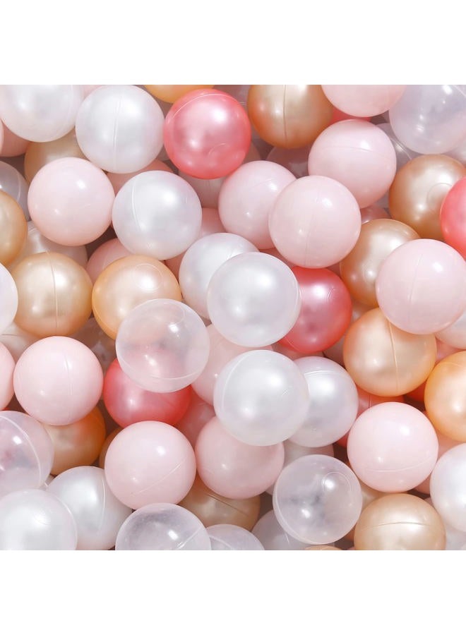 STARBOLO Ball Pit Balls Pack of 100 - Pearl 6 Colors BPA&Phthalate Free Non-Toxic Crush Proof Play Balls Soft Plastic Balls for 1-5Years Old Toddlers Baby Girl Kids Birthday Pool Playpen Tent Party - Image 1