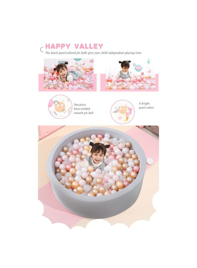 STARBOLO Ball Pit Balls Pack of 100 - Pearl 6 Colors BPA&Phthalate Free Non-Toxic Crush Proof Play Balls Soft Plastic Balls for 1-5Years Old Toddlers Baby Girl Kids Birthday Pool Playpen Tent Party - Image 2