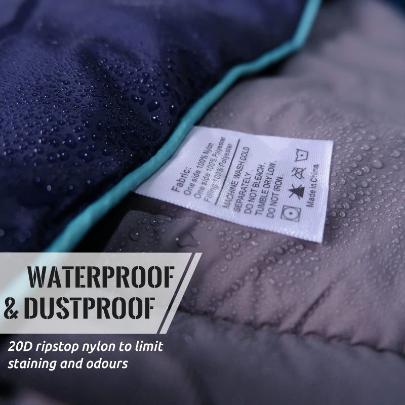 GLORSIGN Outdoor Puffy Camping Blanket, Lightweight Down Alternative Puffy Printed Camping Large Ultra Warm Hammock Top Quilt Waterproof Blanket for Traveling Picnic Beach Party Cold Weather (Green Mountain) - Image 3