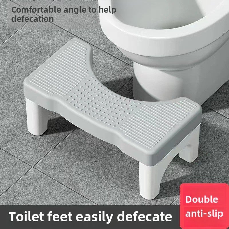 Toilet stool household thickened toilet squatting artifact adult children footstool toilet stool pregnant women footstool(Thickened light gray) - Image 2