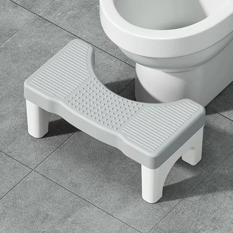 Toilet stool household thickened toilet squatting artifact adult children footstool toilet stool pregnant women footstool(Thickened light gray) - Image 1