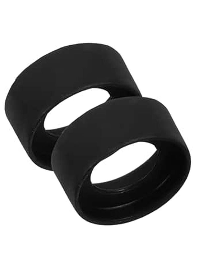 Reusable Rubber Microscope Eyepiece Covers 2 Pack Black For Glare Eye Fatigue Protection - Image 1