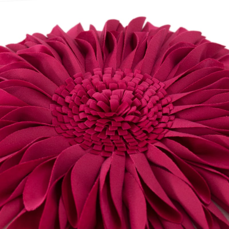 OiseauVoler 3D Sunflower Throw Pillow Cover Decorative Handmade Pillowcase Cushion Cover Case for Home Sofa Bed Living Room Decor 18x18 Inch Rose Red - Image 4