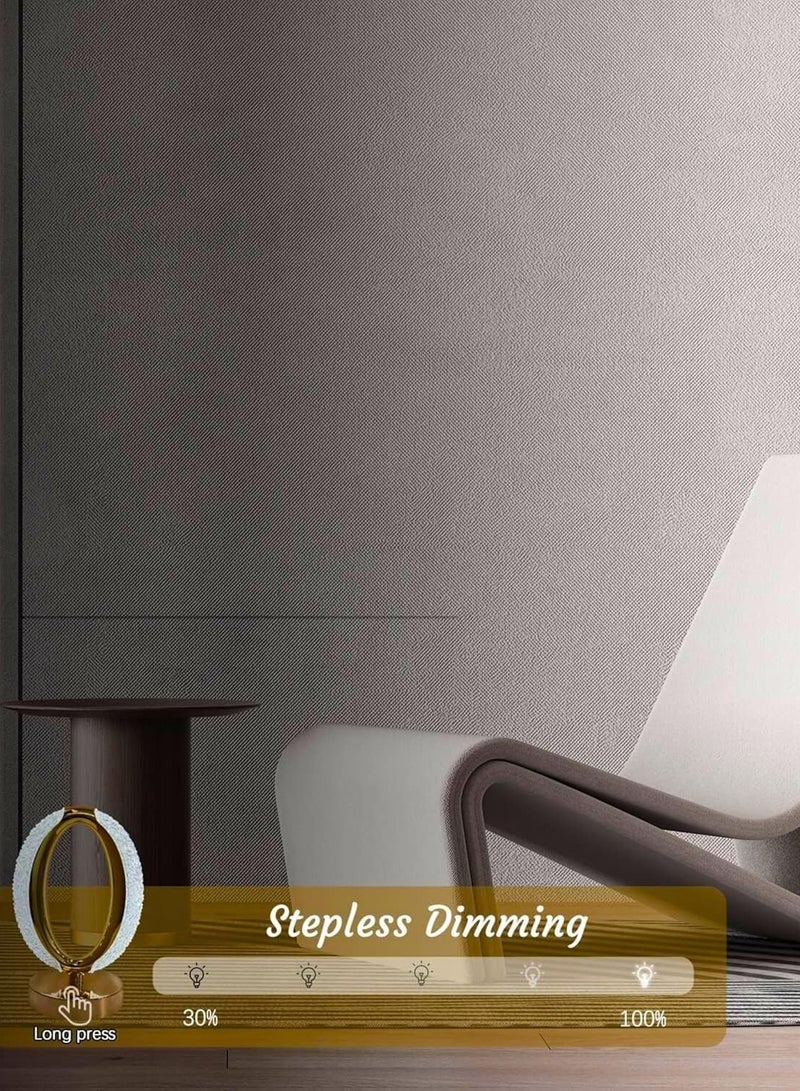 ARGT مصباح طاولة كريستالي ذكي بحساس لمسي - ضوء مكتب LED قابل للتعتيم بثلاثة مستويات، قابل للشحن عبر USB، مصباح كريستالي ذهبي لغرفة النوم، غرفة المعيشة وديكور المنزل، تحكم لمسي أنيق - Image 5