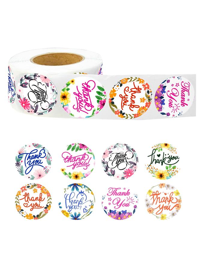 Bluejw Selling 500 Sheets/rolls Thanks To English Stickers, Hand Accounts, Cartoon Cute Gratitude Stickers, Sealing Stickers, Diy Children's Rewards - Image 3