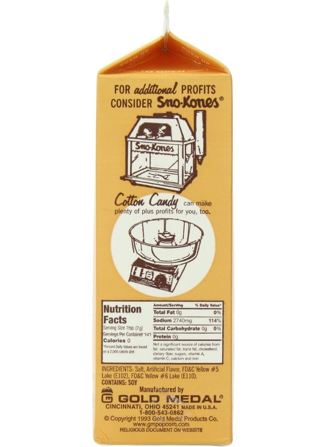 Gold Medal Prod. 2045 Flavacol Seasoning Popcorn Salt 35oz. - Image 1