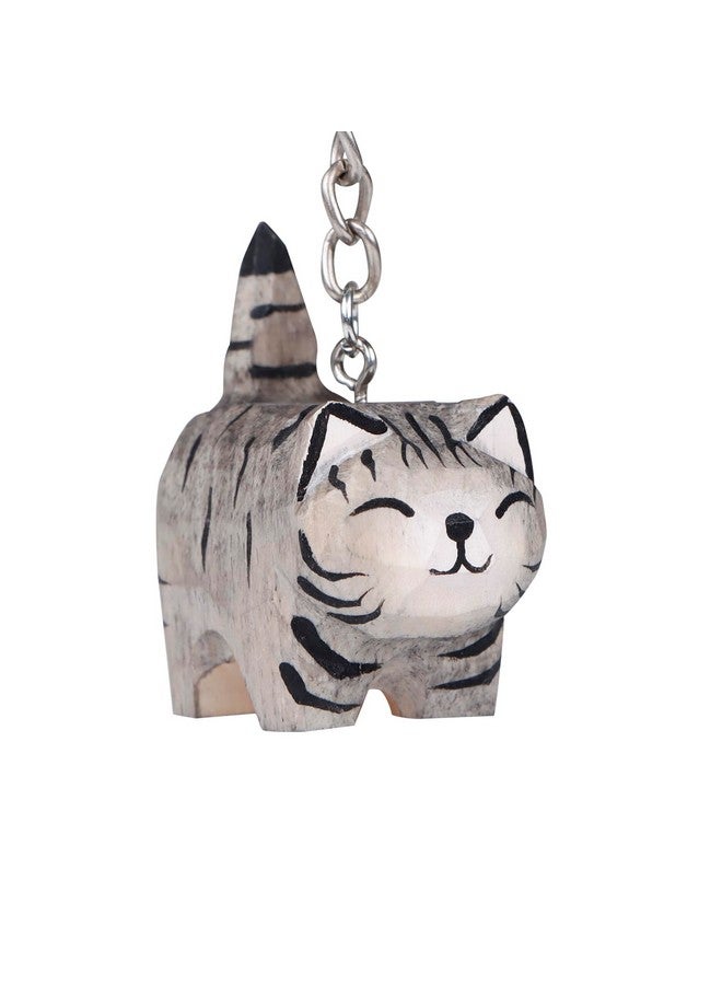 WaaHome Handmade Wood Cat Christmas Ornaments Cat Gifts for Cat Lovers Women Cat Mom, Farmhouse Wooden Cat Ornaments for Christmas Tree Decorations, Cat Pet Lover Gifts - Image 1