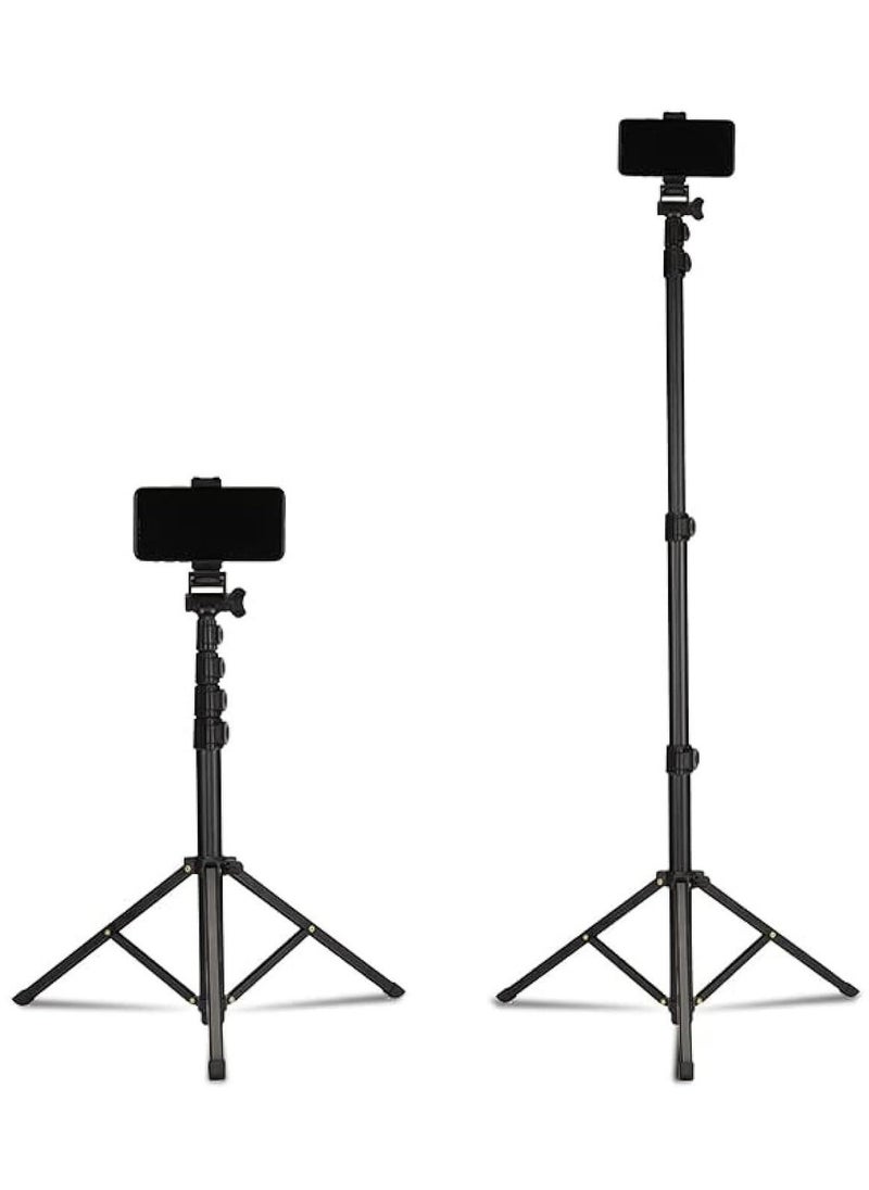 Jmary MT39 61inch Aluminum Extendable Cell Phone Tripod Stand with Selfie Stick Tripod and Phone Clip - Image 3