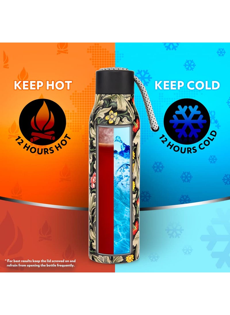 BOROSIL Borosil Hydra Aquasoul Slate Water Bottle, Stainless Steel Water Bottles, Double Wall Vacuum Insulated Flask Bottle, 600 ml  - Image 5
