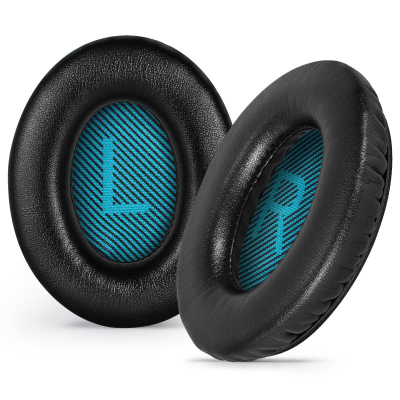 Aurivor Replacement Ear-Pads for Bose QuietComfort QC 35 (ii) 25 15 2 Headphones, Tear-Proof Cushion for QC35 (ii) QC25 QC15 QC2 SoundTrue/SoundLink AE2/AE2i/AE2w Around-Ear Headphones (Black) - Image 1