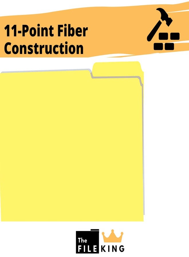 The File King Yellow File Folder - Legal Size | Box of 100 | 1/3 Cut Top Tab | Organize Papers for Easy Storage | Made in America - Image 4