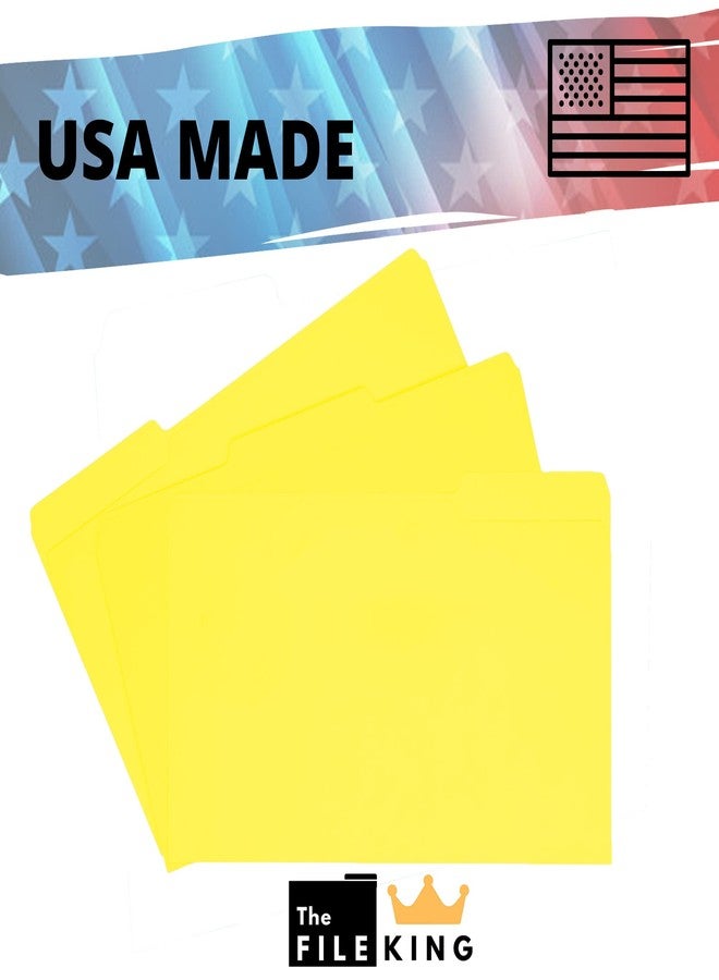 The File King Yellow File Folder - Legal Size | Box of 100 | 1/3 Cut Top Tab | Organize Papers for Easy Storage | Made in America - Image 5