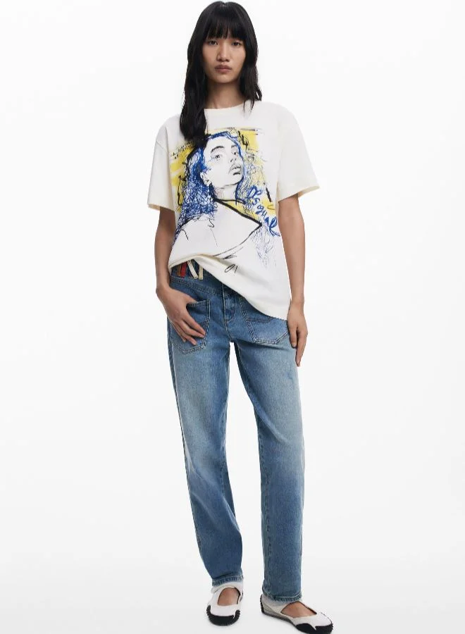 DESIGUAL Portrait T-Shirt