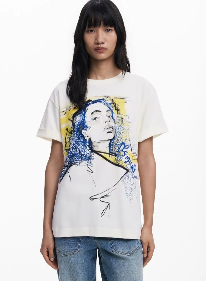 DESIGUAL Portrait T-Shirt