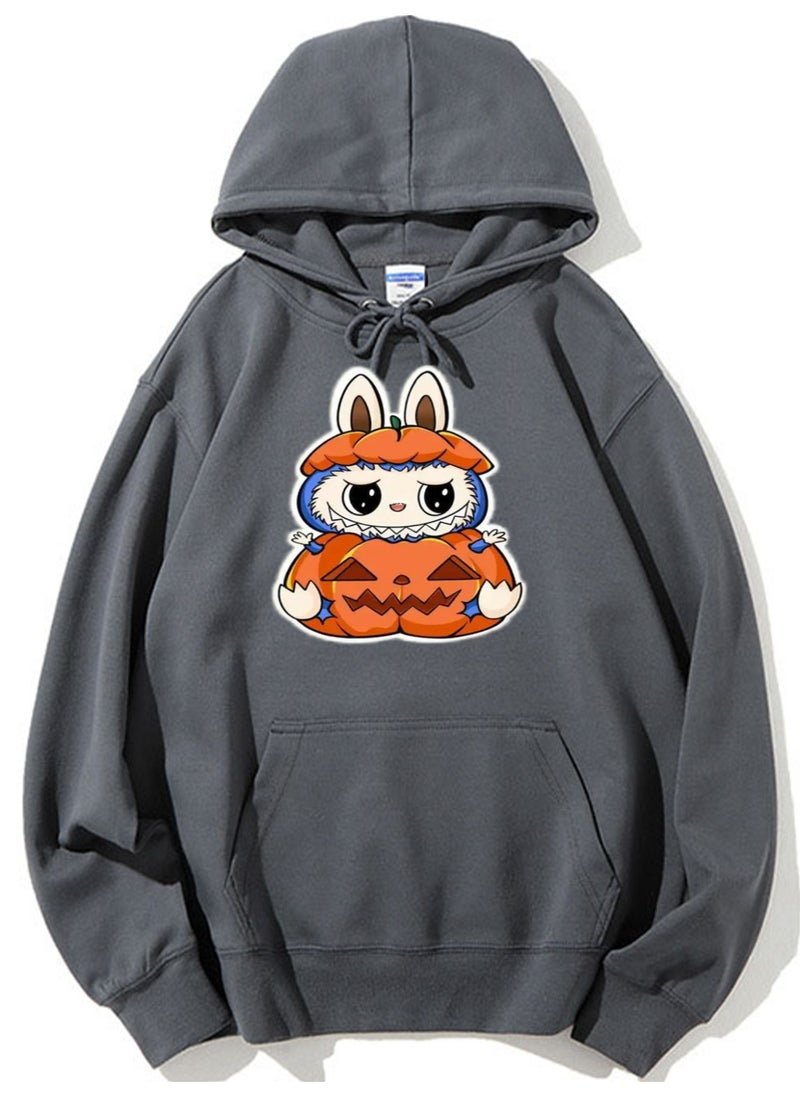 NIBEMINENT Labubu Printed Cotton Long Sleeve Hoodie 