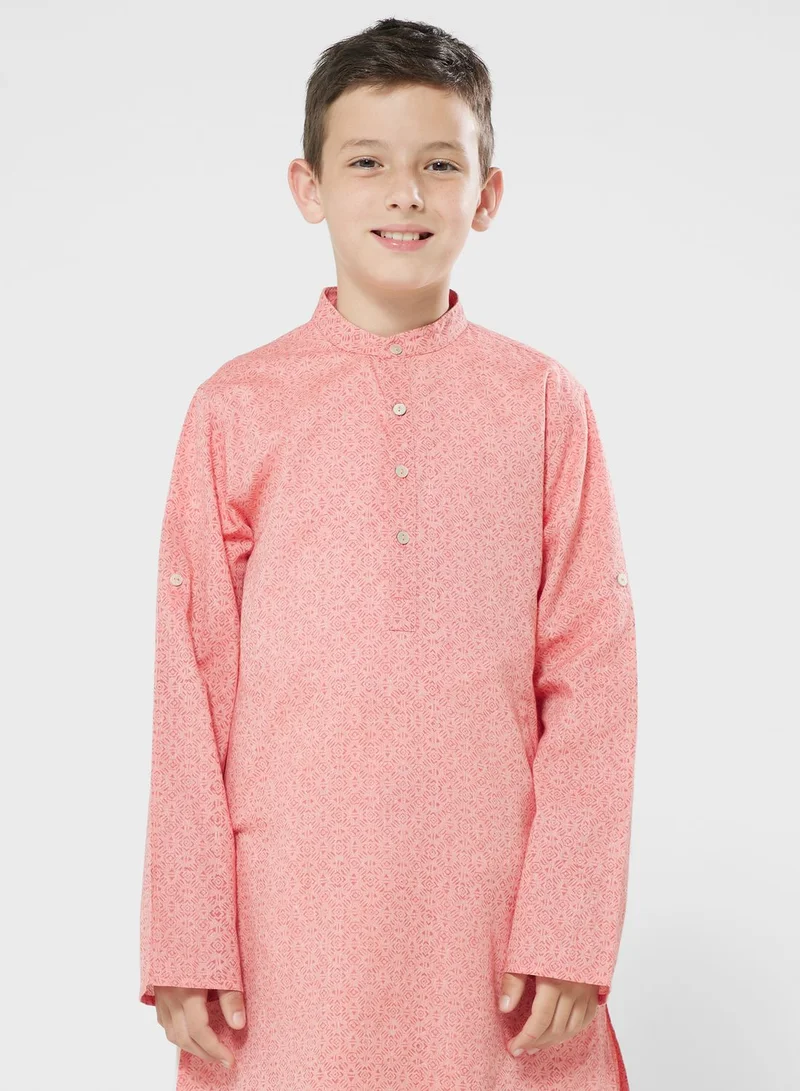 Fabindia Kids Printed Long Kurta
