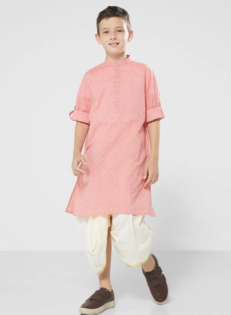 Fabindia Kids Printed Long Kurta