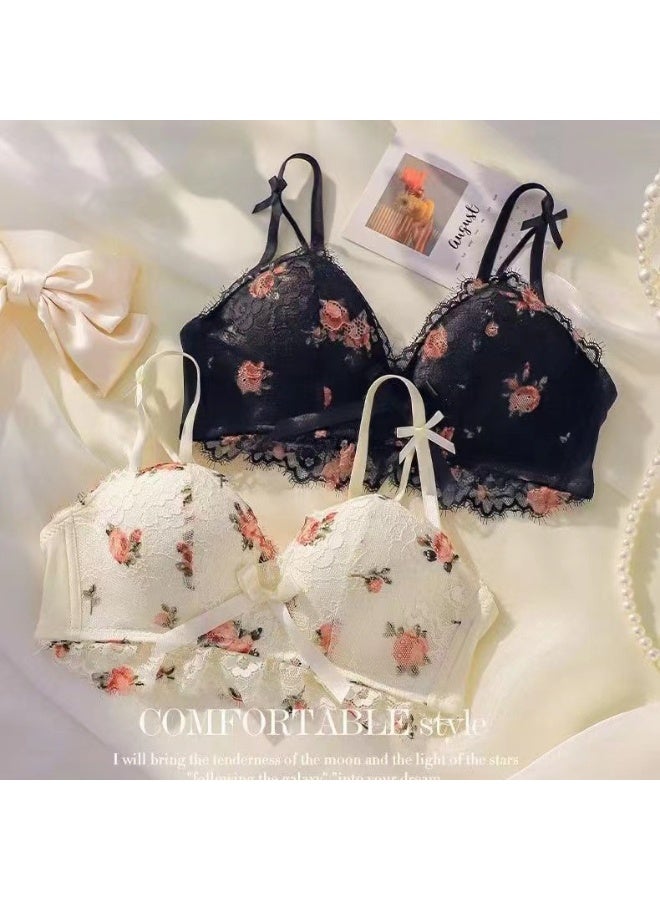 KUYING Brand New Comfortable Skin Friendly Breathable Bra Set Of 2