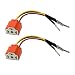 Suvnie 2 PCS H4 HB2 9003 Wiring Harness Headlight Socket 16AWG Ceramic Headlight Connector Pigtail Socket Female Plug Fog Light Retrofit Car Accessories for Truck Boat - Image 2