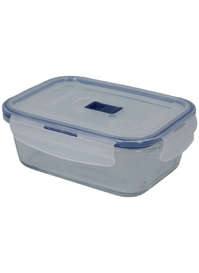 Luminarc - Rectangular Flat Rim Pure Box Clear and Blue 820 ml P3547 - Image 1