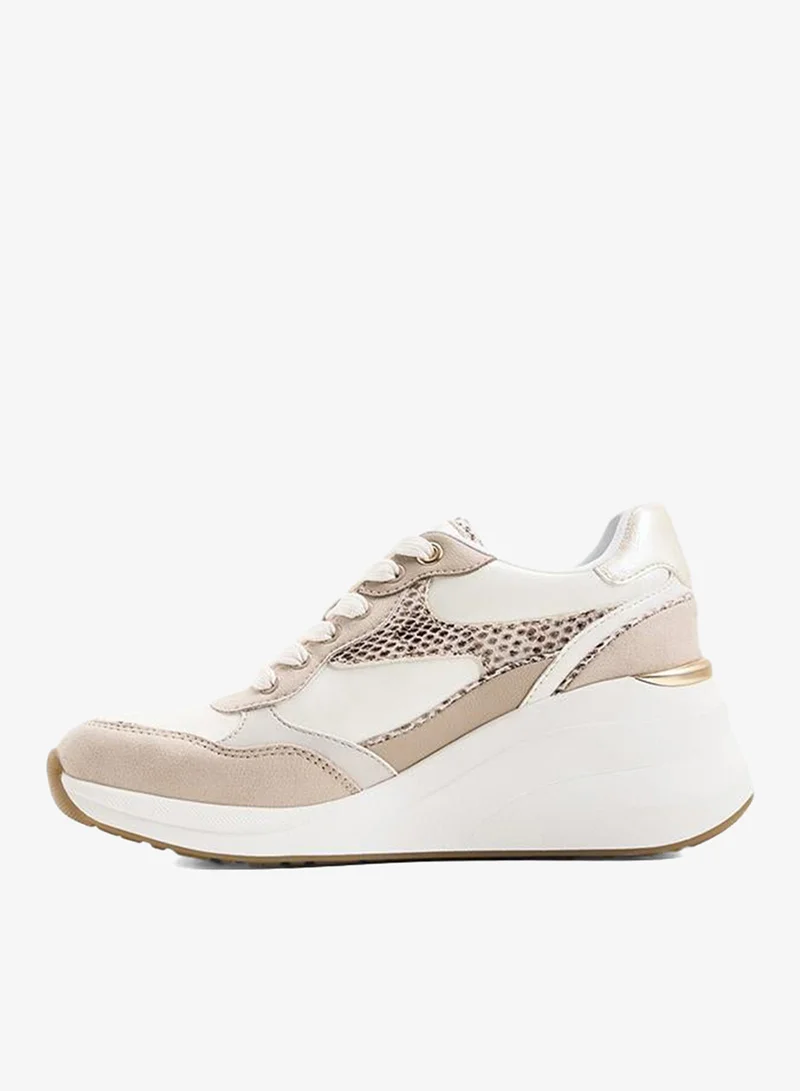 Aldo  Asiejan Ladies White Wedge Sneakers for Women | Best Price UAE