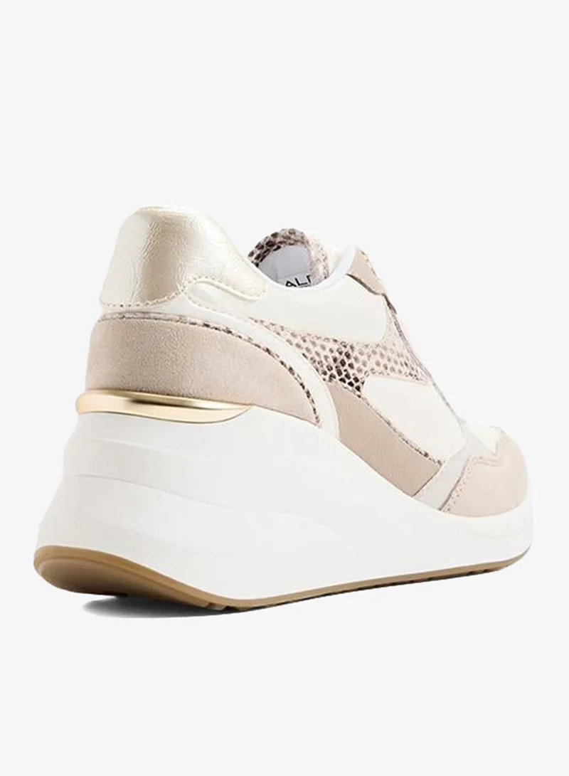 Aldo  Asiejan Ladies White Wedge Sneakers for Women | Best Price UAE