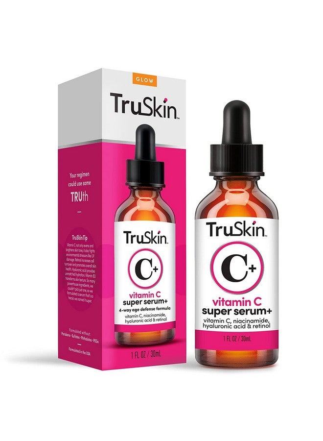TruSkin Naturals Vitamin Cplus Super Serum Anti Aging Antiwrinkle Facial Serum With Niacinamide Retinol Hyaluronic Acid And Salicylic Acid 1 Oz - Image 1