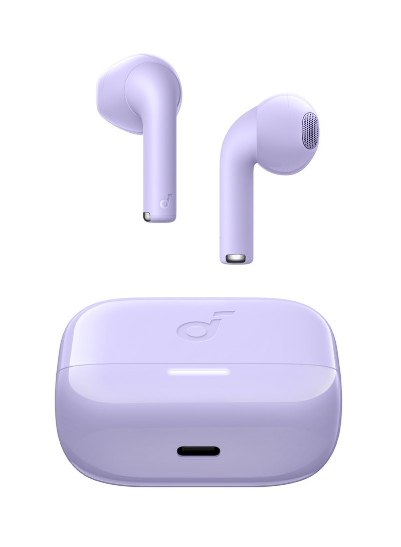 Soundcore K20i by Anker, Semi-in-Ear Earbuds, Bluetooth Wireless, 36H Playtime, Fast Charge, Clear Sound, Comfortable Fit, ENC 2-Mic Clear Calls, Custom EQ, IPX5, Bluetooth 5.3, App Control Purple - Image 1