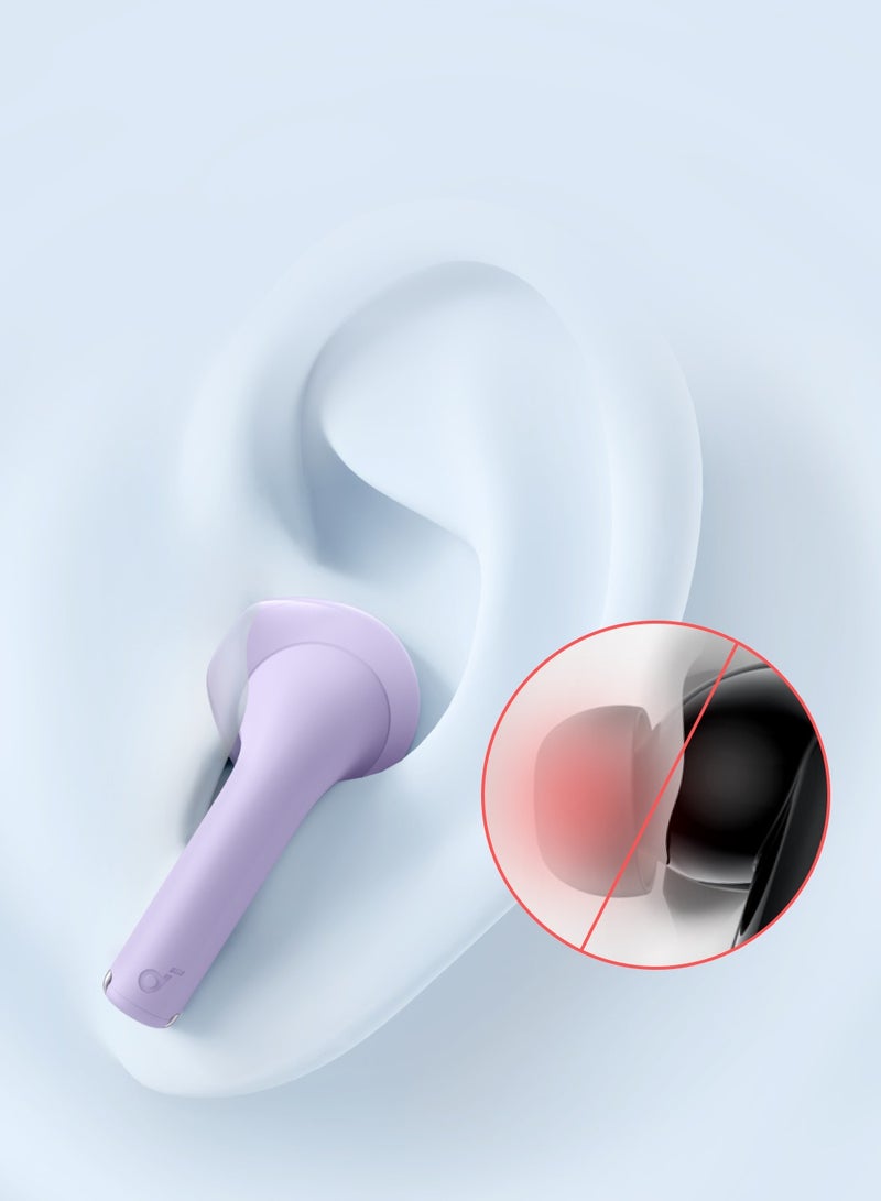 Soundcore K20i by Anker, Semi-in-Ear Earbuds, Bluetooth Wireless, 36H Playtime, Fast Charge, Clear Sound, Comfortable Fit, ENC 2-Mic Clear Calls, Custom EQ, IPX5, Bluetooth 5.3, App Control Purple - Image 3