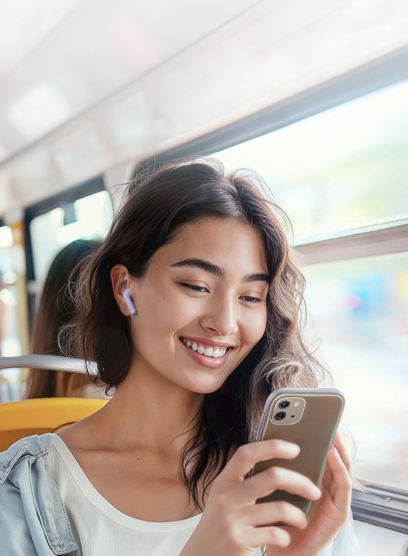 Soundcore K20i by Anker, Semi-in-Ear Earbuds, Bluetooth Wireless, 36H Playtime, Fast Charge, Clear Sound, Comfortable Fit, ENC 2-Mic Clear Calls, Custom EQ, IPX5, Bluetooth 5.3, App Control Purple - Image 5