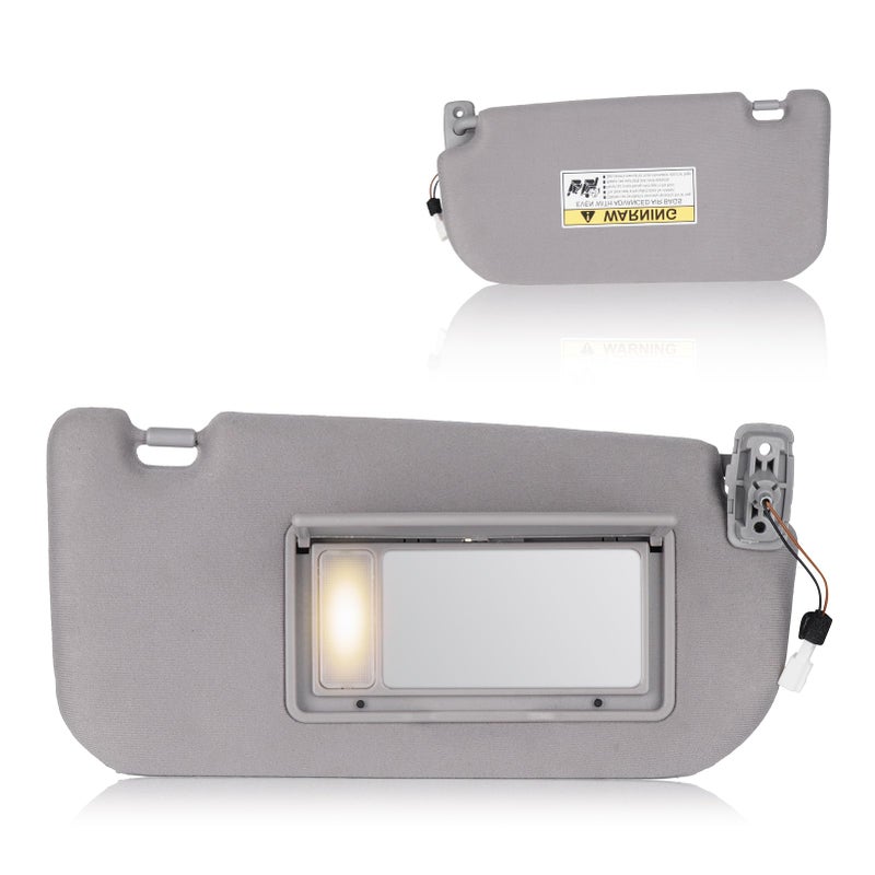 Sun Visor for KIA Sportage 20052010 with Light Right Passenger Side Grey SunVisor Replacement 852011F690LX