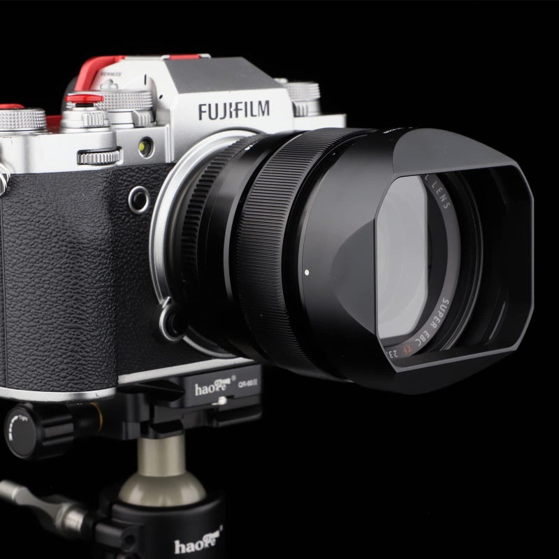 Haoge Square Metal Lens Hood for Fujifilm XF 23mm F1.4 R, Fuji XF 56mm F1.2 R and Fujinon XF 56mm F1.2 R APD Lens Replaces Fuji LH-XF23 Lens Hood Haoge LH-X23B Dedicated Shade with Metal Cap - Image 3