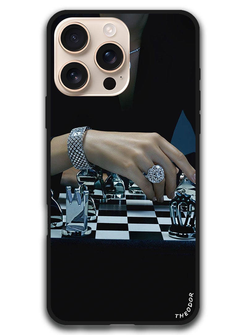 Theodor Protective Case Anti Scratch Shock Proof Bumper Cover For iPhone 16 Pro (6.3)-inch Chess 1 - Image 1